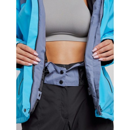 Ski jacket female winter, size 58, blue color-7
