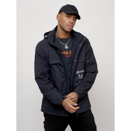 Sports male jacket, size 50, dark blue color-11