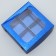 Box for sweets, confectionery packaging, 4 cells, “blue stars”, 10.5 x 10.5 x 3.5 cm