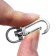 Metal carbine, 37 × 13 mm / 10 × 2 mm, 10 pcs, silver color