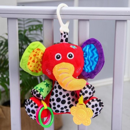 Soft “Bibo elephant”, rattle, rubberle, on a crib, stroller, crumb me-2