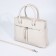 Luggage bag on lightning, 2 external pockets, milk color