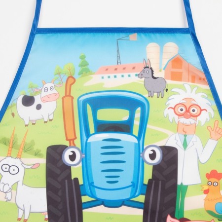 Apron with sleevens Blue Tractor "Merry Farm", 49x39 cm-3