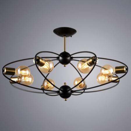 Glasgow chandelier, 8x40W E27, black color-1