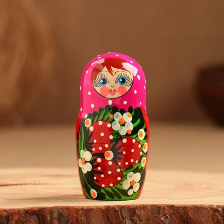 Matryoshka 5 puppet "Katya" berries, 12-13 cm, manual painting.-6