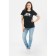 Female T -shirt "meow", size 50, black color