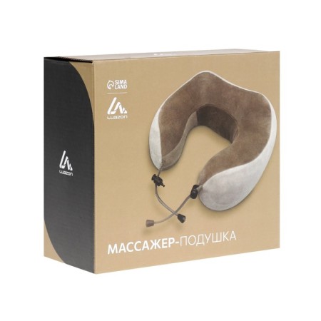 Massage pillow Luazon LEM-06, 3.7 W, 2 types of massage, IR water heating, battery, brown-9