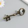Handle for the casket Metal "Key" Bronze 12x3.8x5.8 cm