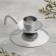 Retro candlestick Metal for one candle, 10x4 cm, chrome
