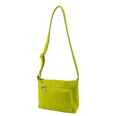 Female bag, artificial leather, light green 24x6x19 cm