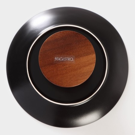 Porcelain dish for feeding Magistro "Galaxy", 27 × 12.5 cm, black color-4