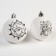 New Year's Christmas tree decoration for coloring, a set of 2 pcs, a rh ball 5.5 cm, a cold heart