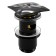 The bottom valve for the Wasserkraft A166, Push-UP, overflow, brass, black shell