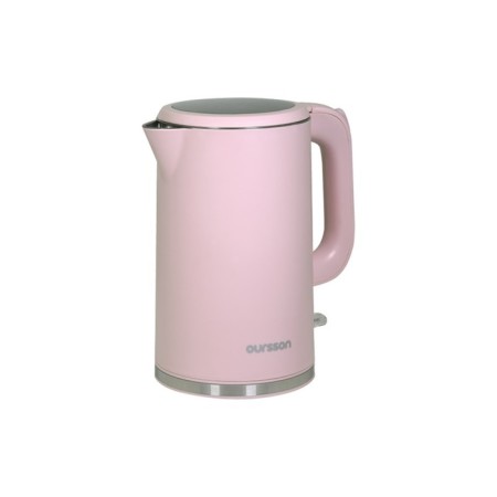 Electric kettle Oursson EK1731W/PR, plastic, Metal flask, 1.7 l, 2200 watts, pink-1