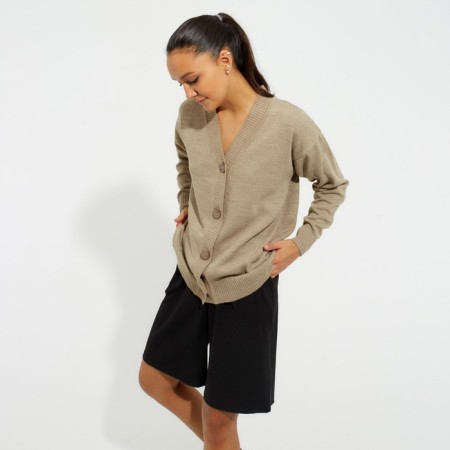Cardigan female minku, beige color, size 50-1