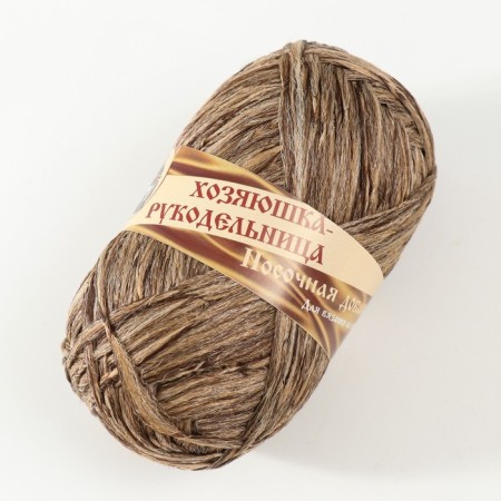 Yarn "Nosomic supplement" 100% polypropylene 200 ± 20m/50g set 2pcs (dark flax, green)-2