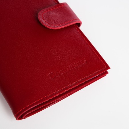 Cover for autoDocations and passports, red color-2