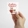 Mini Postcard “With New Happiness!”, Cocoa, 7 x 7 cm, New Year