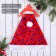 New Year's cap "Snowflakes" 27x40 cm, red
