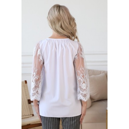 Female blouse, size 44, white color-10
