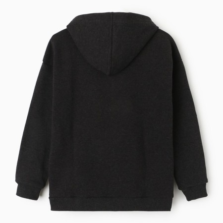 Children's sweatshirt, color black melange, height 164 cm-6