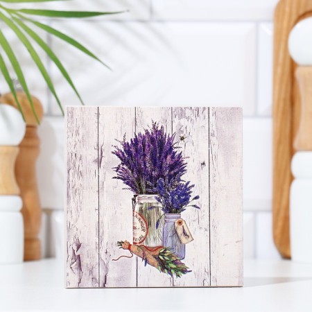 A set of 2 cutting boards + stand "lavender bouquet" 15x25 cm, 18x30 cm, 12x12 cm-5