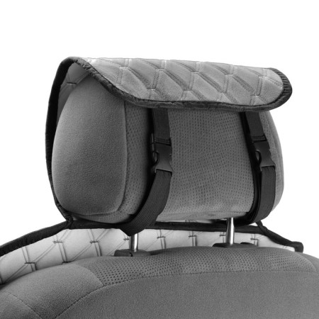 Nabbage on the front seat, velor, size 55 x 150 cm, gray-2