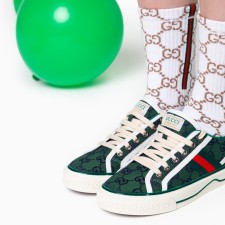 Women's sneakers, green color, size 38