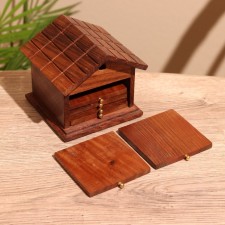 Hot stands (set 6 pcs) 11x11x10 cm, tree shisham