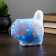 Pig a piggy bank "Cat tail pipe" 14cm, blue, mix