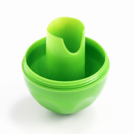 A toy for dry food "Egg", 6.7 cm, green-3