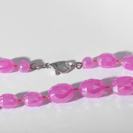Beads "Classic" ovals for an increase, the color of the rainbow-raspberry, 45 cm-3