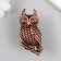 Handle for the casket Metal "Evil on the branch" Copper 5.2x2.2 cm