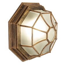 Sadovo-park lamp Feron PL661, IP44, E27, 60 W, 270x270x120 mm, color black gold