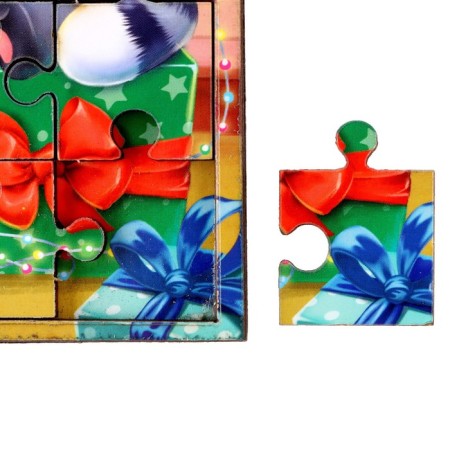 New Year's wooden puzzle "New Year! Fun party"-3