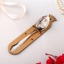 A teaspoon spoon with an engraving “Ah, what a woman”, h = 14cm.