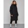Coat insulated winter female, size 42, black color