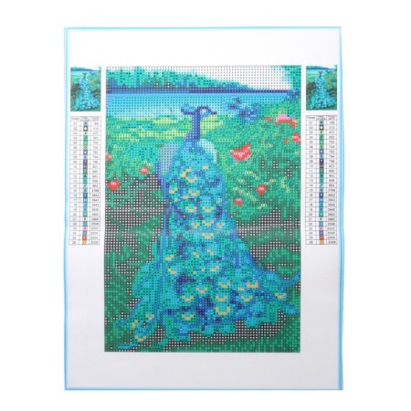Diamond mosaic with a complete filling with luminous rhinestones on the canvas "Pavlin", 20 x 30 cm-2