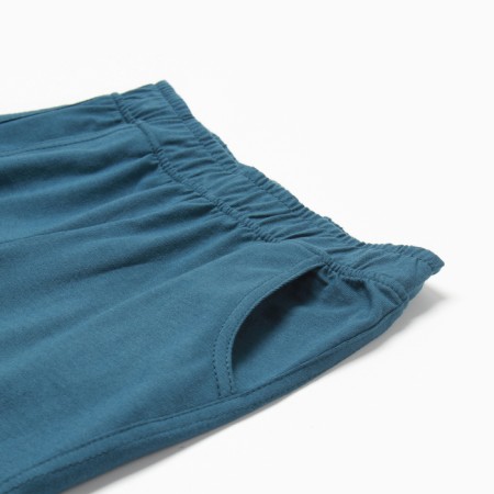A set for a boy (T -shirt, shorts), ivory color/sea wave, height 104-3