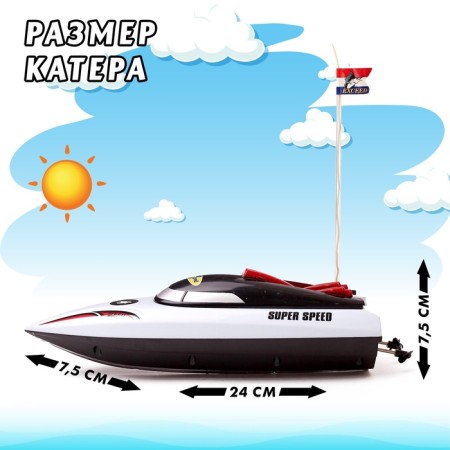 Radio -controlled “speed” boat works from batteries-1