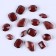 Decorative pebbles for creativity, set of 15 pcs., Caramel color, stones - from 6 to 14 mm
