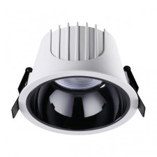 Luminer built -in LED NovOCH. KNOF, 30W, LED, 82x126x126 mm, color is white, reflector black