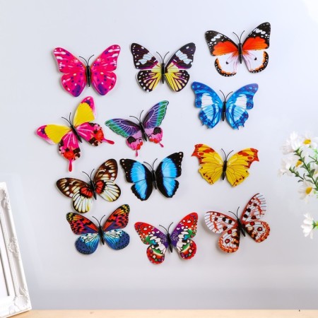 Magnet Plastic "Butterfly shines in the dark" 10 cm mix-2