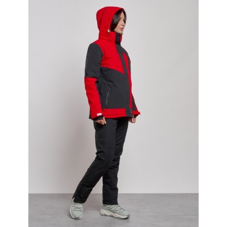 Ski costume female winter, size 44, red color-2