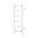 Water towel "Sanprise" Aurora P6, 200x800 mm, side connector., White matte