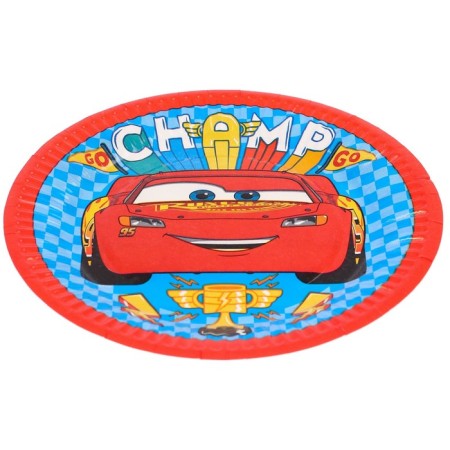Paper plate "Happy Birthday!", 18 cm, cars-2