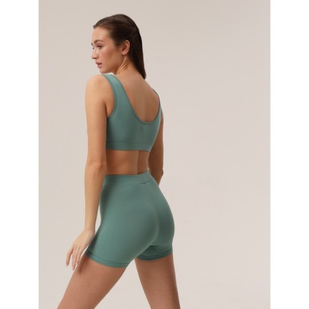 Top female supporting on the wide straps of Mirey, size 46, green color-3