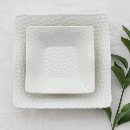 Ceramic “airiness” salad bowl, 800 ml, d = 21.7 cm, white color-3