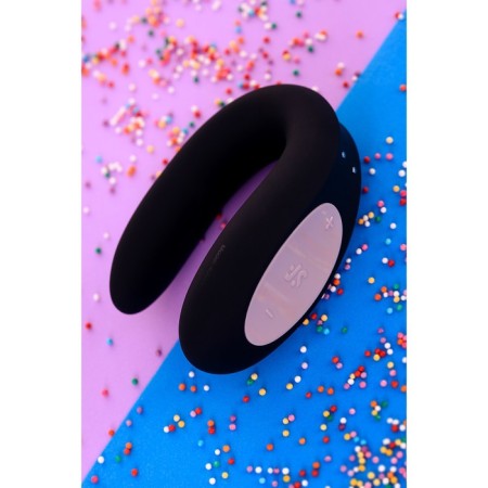 Multifunctional stimulator for steam Satiffyer Partner Double Joy, silicone, black, 18 cm 932432-14