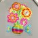 Stick Paper "Flowers in a vase" MIX 25x20 cm